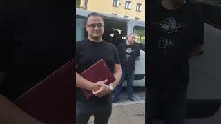 protest pod sądem w Tychach interwencja lizusów [upl. by Neztnaj]