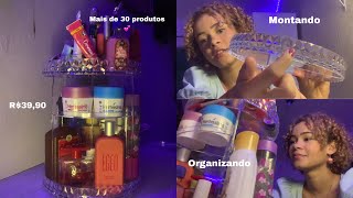 Organizador Giratório da Shopee Vale a pena Montando e organizando meu produtos cosméticos [upl. by Pournaras]