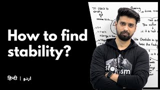 Sep 8 How to find Stability [upl. by Una]