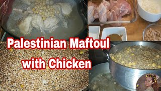 Palestinian Maftoul With ChickenArabic Recipe [upl. by Addie]