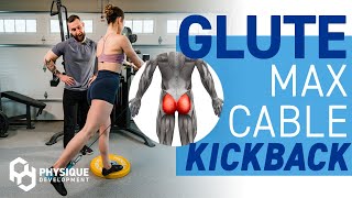 How to Cable Kickback Glute Max  Form Tutorial for Bigger Glutes [upl. by Kcirrem41]