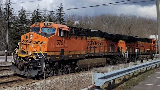 Dual BNSF Units CP 137  BNSF 6791 amp BNSF 6870 In Campbellville Ontario [upl. by Iot]