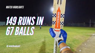 Aakash Sharma Scores career highest TON🏏 Gopro POV👀  YCC night vs Chirag Royals [upl. by Kalila]