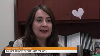 Bonner Elementary Student Creates Kits for Kids [upl. by Nehtanoj201]