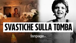 Profanata tomba di Alfredino Rampi 11 svastiche sulla lapide del bimbo morto nel pozzo a Vermicino [upl. by Dahaf]