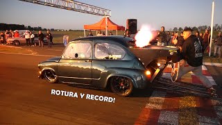 RECORD DE PISTA FIAT 600 PABLO DIAZ 🚀 CON ROTURA INCLUIDA  UN PEDO LIQUIDO ✨ [upl. by Russell]