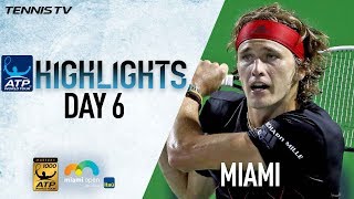 Highlights Zverev Kyrgios Advance To Miami Showdown [upl. by Ahsiyt]