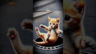 The kitten dropped into a sewage😢catbaby kitten catlover cataicat trending kittycat catlady [upl. by Lareneg]