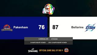 BigV Champ Women  Pakenham vs Bellarine  Round 10 [upl. by Meggi668]