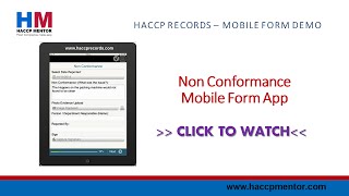 HACCP Records  Non Conformance App Demo [upl. by Ronalda]