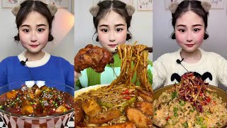 ASMR  Chicken Udon Noodles  Spicy Pork Belly Fried Rice  Rice Noodle Beef  Braised Pork and Rice [upl. by Naruq]