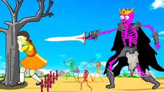 If King Skeletons Playing Squid Game Animation  어몽어스 오징어 게임 [upl. by Phylis]