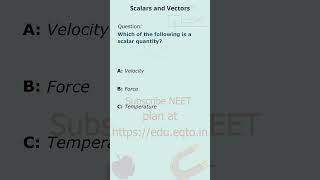 NEET Physics Which of the Following is a Scalar Quantity kinematics [upl. by Ennasil]