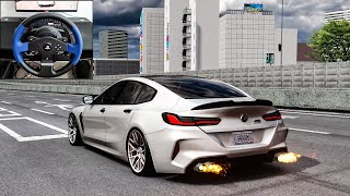 800HP BMW M8 Gran Coupe  Assetto Corsa  Steering Wheel Gameplay Thrustmaster T150 [upl. by Cassella]