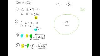 Drawing a Covalent Molecule  Carbon Dioxide CO2 [upl. by Tennaj480]