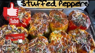 HOW TO MAKE STUFFED PEPPERS peppers cornbread food [upl. by Lazaro]