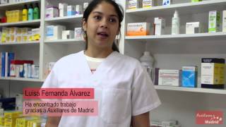 Nuestra alumna Luisa Álvarez encontró trabajo de Auxiliar de Farmacia [upl. by Wandis792]