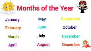 Months of the YearMonths Name in EnglishMonths Name for Kids january [upl. by Goerke]