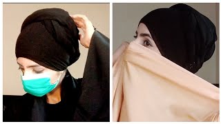 How to set amp give volume under your hijab  Hijab style  under hijab Tutorial [upl. by Eissen]