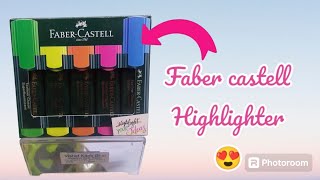 Faber castell Highlighter set 5 different Colour fabercastell highlighter [upl. by Imij]