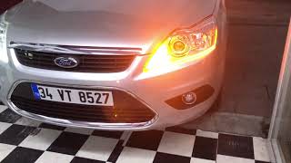 FORD FOCUS 25 BİXENON MERCEK MONTAJI GÜNDÜZ FARI UYGULAMASI [upl. by Naot]