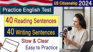 Practice USCIS OFFICIAL Reading and Writing Test Slow amp Clear for US Citizenship Test 2024 [upl. by Armmat]