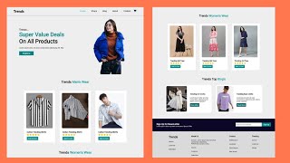 Ecommerce Website Using HTML CSS and JavaScript in Hindi  Ecommerce Website Using HTML and CSS [upl. by Arrakat859]