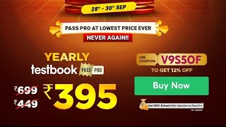 Biggest sale Testbook pass ProTestbook September saleTestbook pass Pro coupon codeTestbook coupon [upl. by Fronnia556]