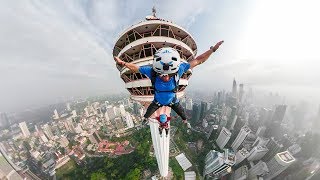 GoPro BASE Jumping the Worlds 7th Tallest Tower with Marshall Miller [upl. by Allit]