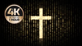 4K Glowing Cross Background Loop  Perfect for Worship Meditation and Prayer [upl. by Fi97]