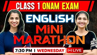 Class 1 English Onam Exam  Mini Marathon  Exam Winner [upl. by Allys]