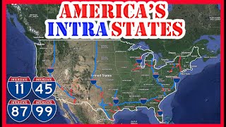 Why THESE Interstate Highways DO NOT Cross State Lines  The Intrastate Highways [upl. by Michaeline]