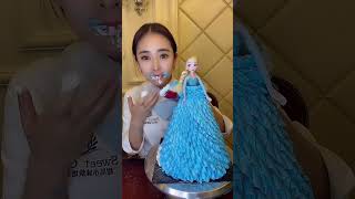 Frozen Handpainted cake cake tutorial cake making muslimrhymes [upl. by Anyela]