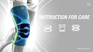 BAUERFEIND Sports Knee Support Doffing Guide [upl. by Poyssick273]