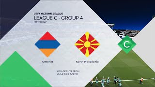 Armenia vs North Macedonia  202425 UEFA Nations League  PES 2021 [upl. by Okia]