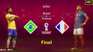 FIFA 23  BRAZIL vs FRANCE  NEYMAR vs MBAPPE  FIFA WORLD CUP FINAL  4K [upl. by Rettuc66]