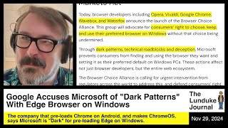 Google Accuses Microsoft of quotDark Patternsquot with Edge Browser on Windows [upl. by Culbert]