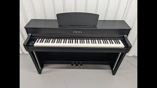 Yamaha Clavinova CLP735 digital piano and stool in satin black finish stock number 24254 [upl. by Autry]