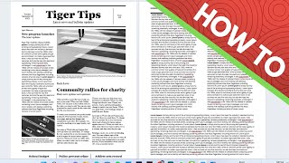 How to Make a Newspaper Format on Word Using a Template [upl. by Brannon]