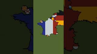 Building France in 3 Scales france french maps flags minecraft [upl. by Odraode]