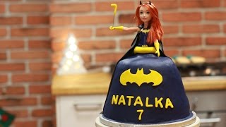 Tort lalka Super Hero Batgirl Batman Girl Princess doll cake [upl. by Gaskill]