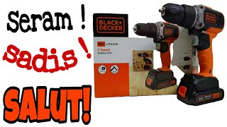 BlackDecker Bor Hammer Drill Cordless 18V TYPE BCD003CiKEKUATANNYA TAK BISA DI REMEHKAN [upl. by Ahsyad608]