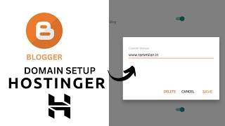How to add Custom Domain in Blogger 2024  Hostinger Domain Setup Blogger bloggerrammilan [upl. by Mccreary]
