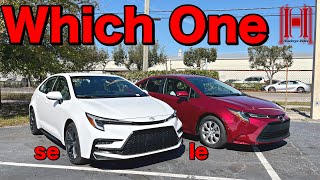 2024 Toyota Corolla Se or Le Which One is Better All Specs amp Test Drive [upl. by Nirel]