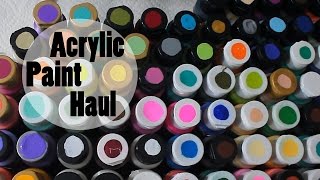 Acrylic Paint Haul  Hobby Lobby Michaels amp Walmart [upl. by Elane632]