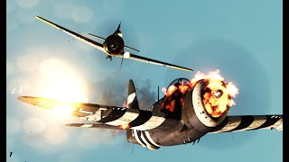 DCS  FW190A8 dogfight with P47D on FYA WW2 PVP Multiplayer server [upl. by Outhe]