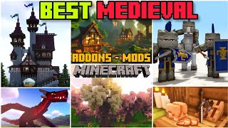 ⚔️MEDIEVAL ADDONS for BEDROCK  MINECRAFT PE 120 addons [upl. by Sackville]