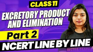 Excretory Product and Elimination Part 2  Class 11  NCERT Line by Line [upl. by Irahk]