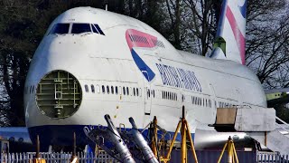 The Last B747 British Airways to be Scrapped at Kemble Cotswold Airport GCIVN April 2023 [upl. by Itsud338]