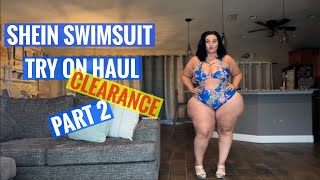 Shein swimsuit try on haul plus size part 2 [upl. by Pawsner]